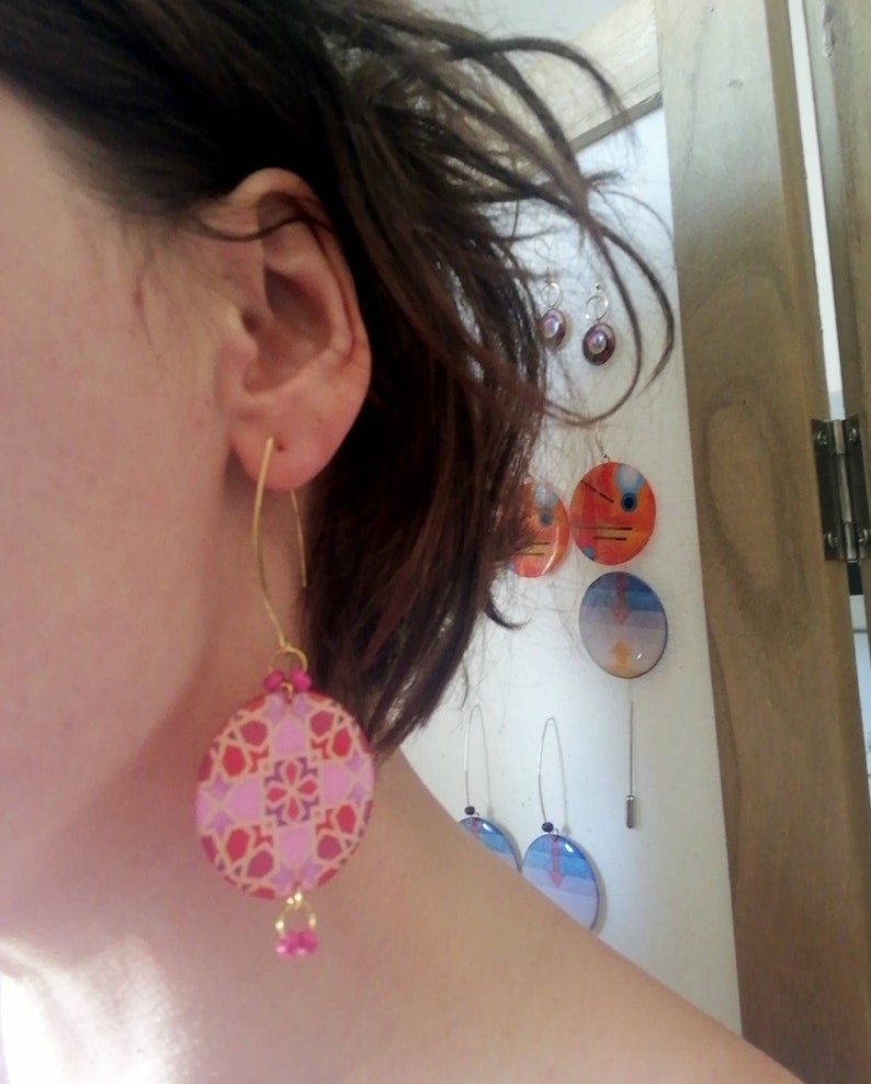 dangling earrings women/'s jewel gift red oriental earrings Ethnic original earrings