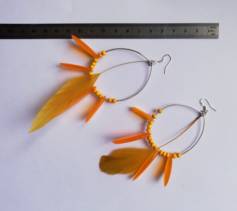 creole summer feathers creoles yellow creoles yellow creoles pearl creoles fancy creoles Hippie earrings jewel art