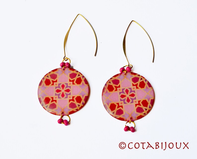 dangling earrings women/'s jewel gift red oriental earrings Ethnic original earrings