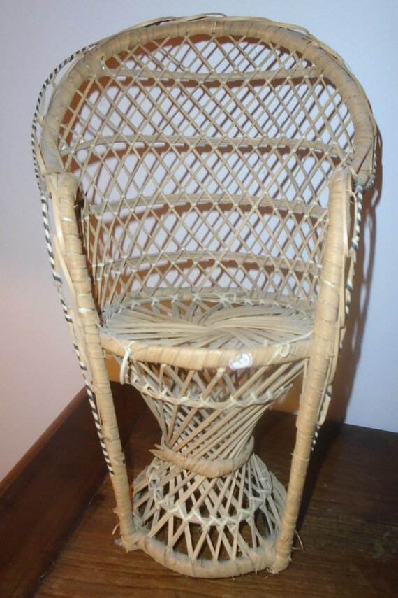 rattan doll chair