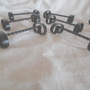 Black wrought iron vintage knife holder 12 knife holders Table decoration Gift table art Knives