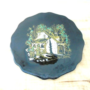 Longwy plate or trivet Gift Enamels from Longwy Model Trianon 3489 hand decor Table art Table decor Home pattern