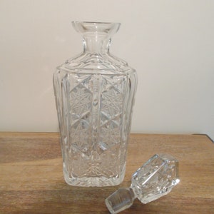 Carafe en cristal vintage art déco Cadeau carafe à whisky alcool accessoire de bar Service à alcool image 5