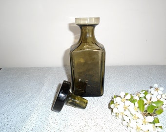 Jarra de vidro marrom vintage dos anos 70 Vidro grosso Presente para ele Acessório de bar Decoração moderna e contemporânea