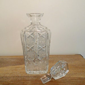 Carafe en cristal vintage art déco Cadeau carafe à whisky alcool accessoire de bar Service à alcool image 4