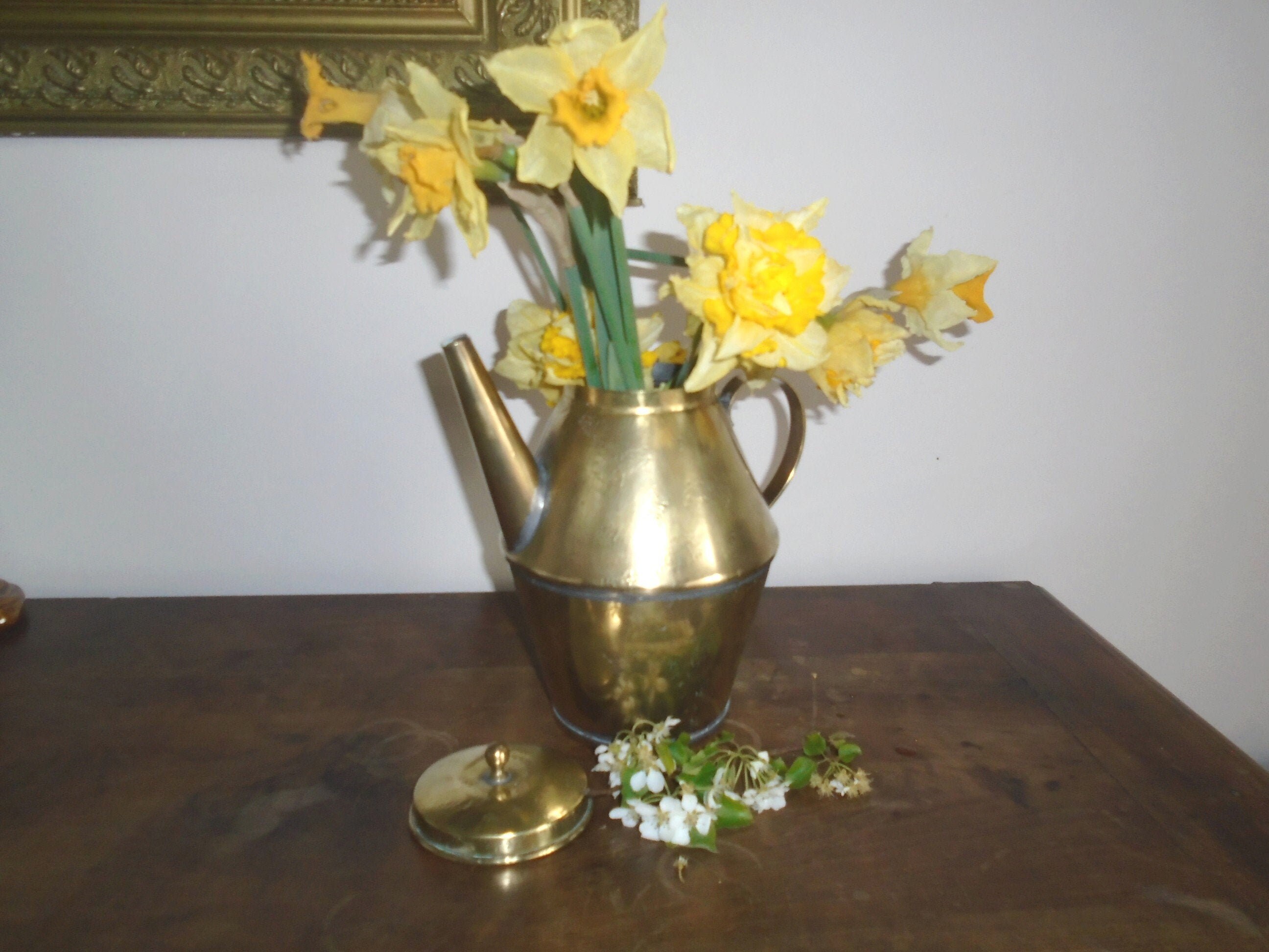 Cafetière Vintage Goardère Cafetière en Cuivre Jaune Cadeau Décoration Intérieure Vase Ornements Cou