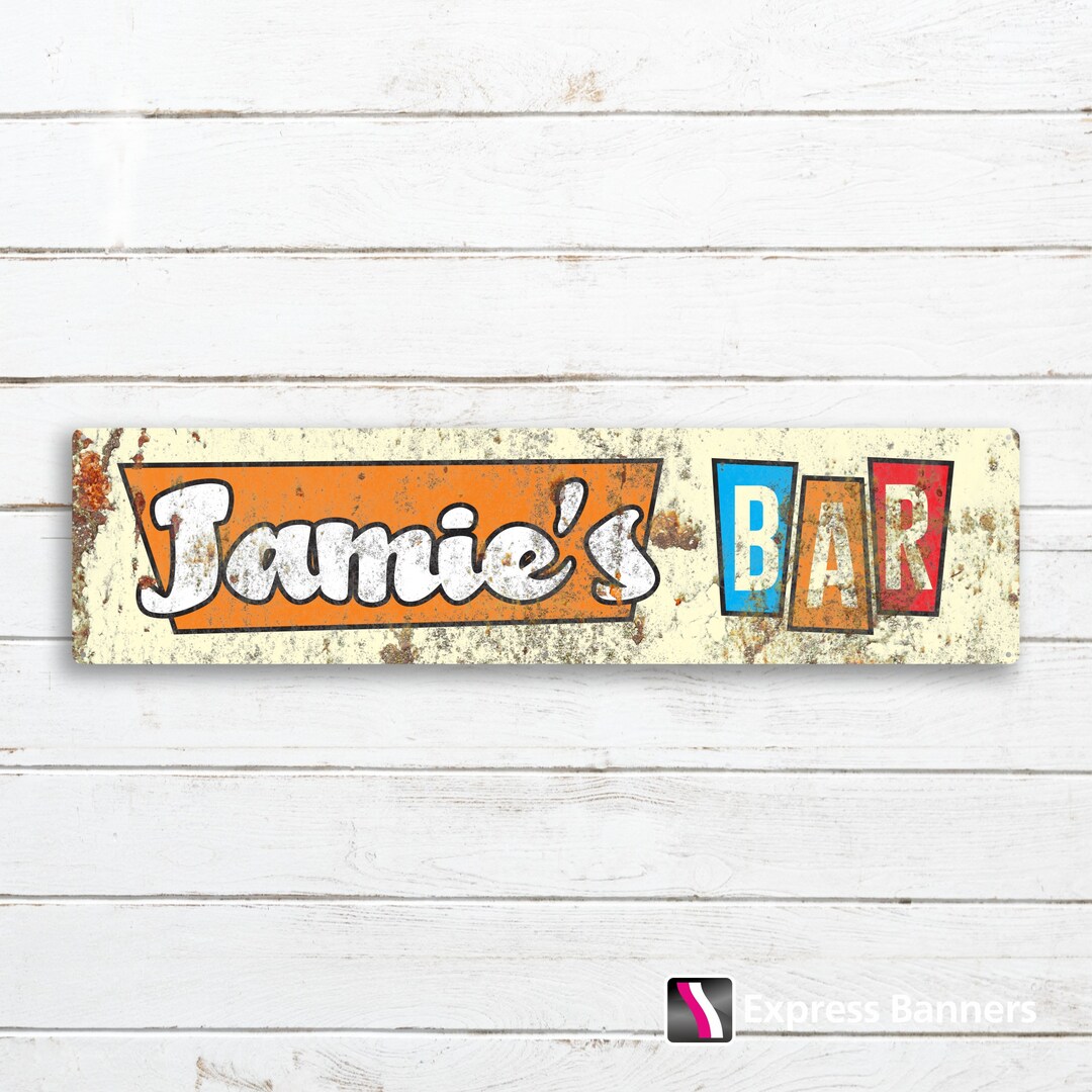 Personalised Home Bar Sign Garden Bar Sign Customised Pub Etsy