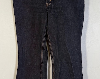 Vaqueros Jordache vintage 15/16, color negro, pierna acampanada, 100 % algodón, 34 x 29, estilo vaquera
