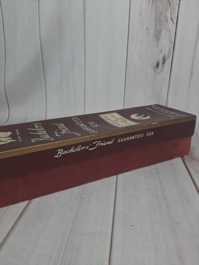 Great Gag Gift Box Vintage Socks Box Bachelors Friend Display 1940s Empty