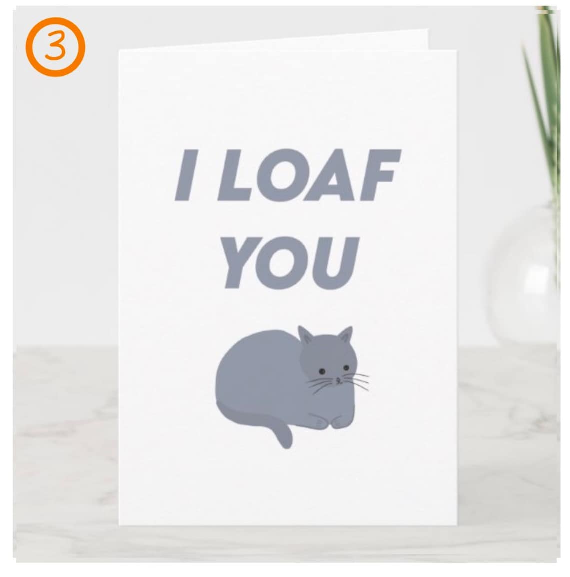 I Loaf You cat loaf punny Valentines Day card for cat Etsy