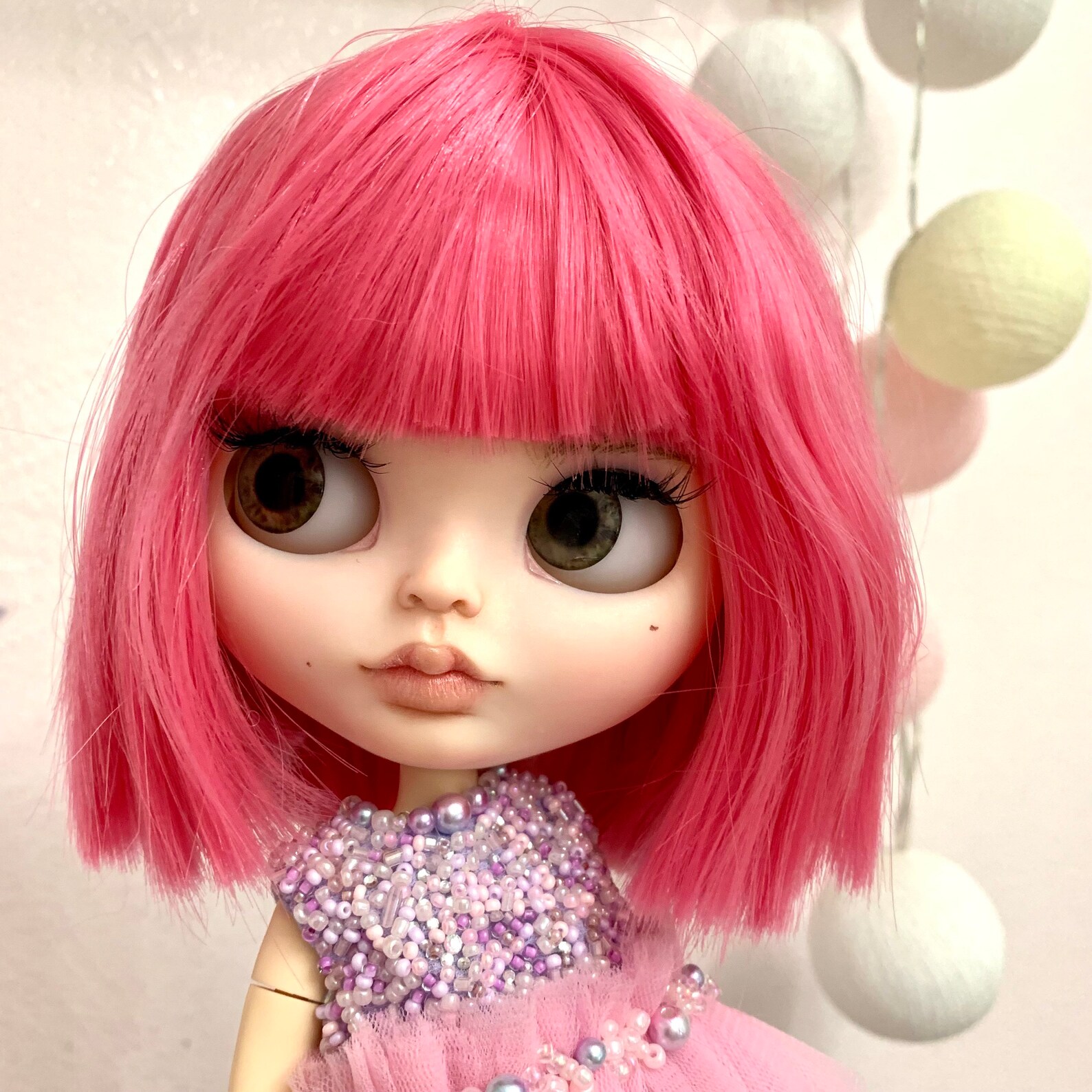blythe doll pink hair