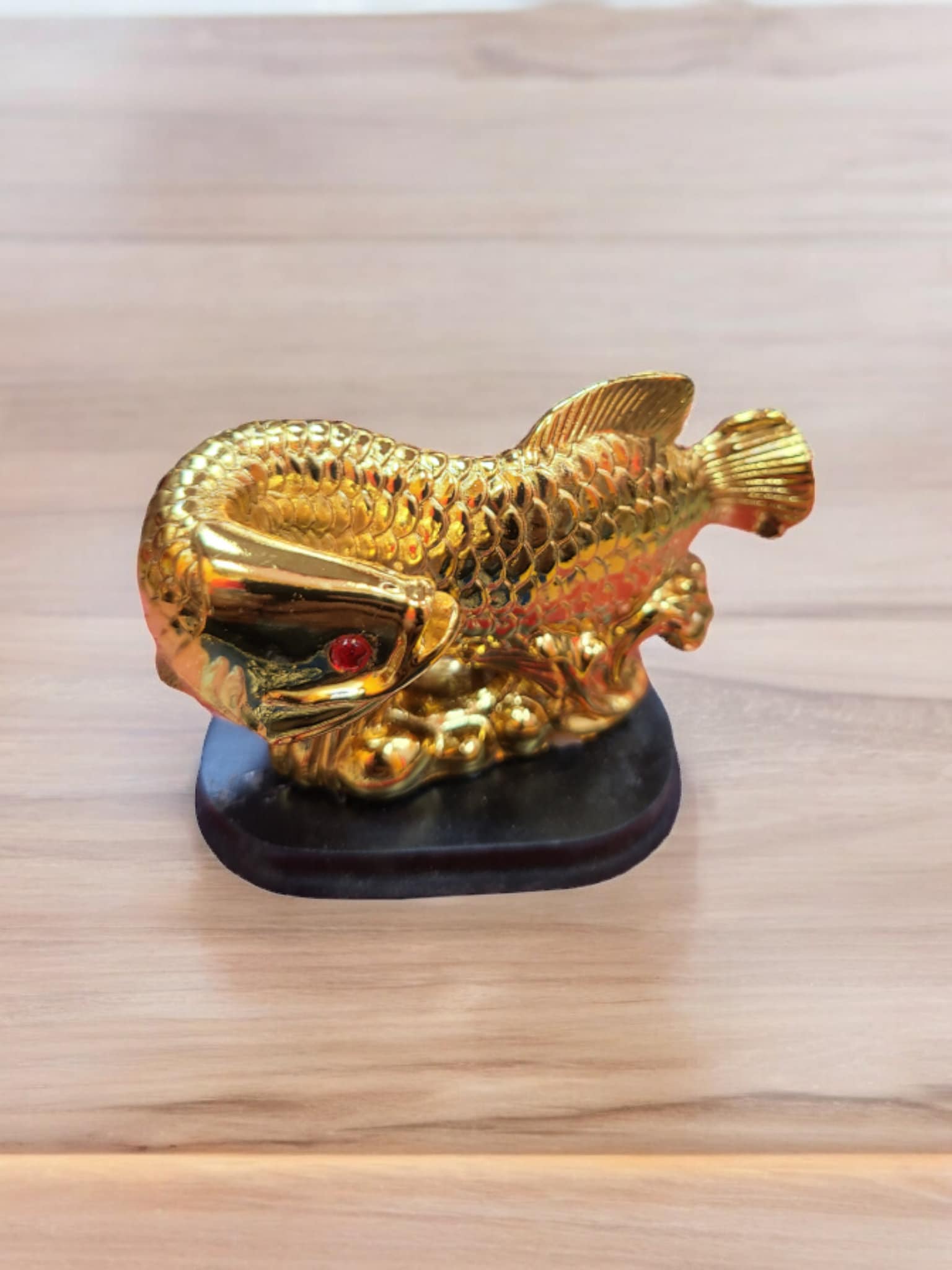 Luck Fish 4 Inches of Feng Shui Vastu Arowana Fish on Lucky Coins for Prosperity ...