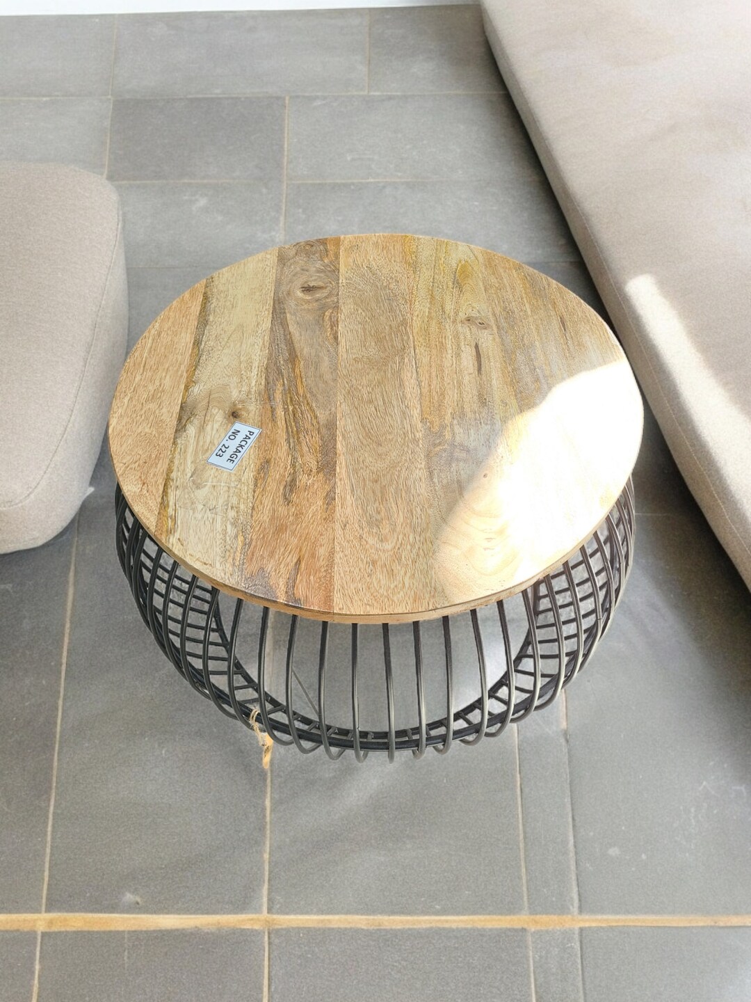 17 Inches of Elegant Wooden / Metal Coffee Table for Living Room | Side ...