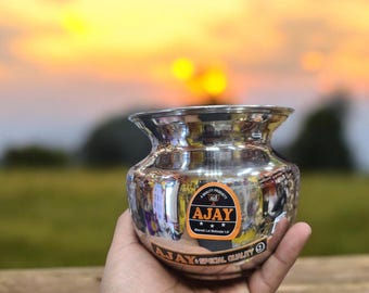 4 inches height steel shinning lota  for puja purpose usa seller fast shipping
