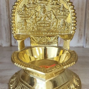 7,5 pouces grand ashta laxmi diya/lampe à huile pour puja usa vendeur expédition rapide
