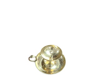 2.25 brass handled wick puja lamp/diya usa seller Fast shipping