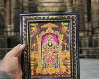 10 inches by 8 inches size Balaji  frame  wall hanging glass less picture Hindu for temple/ Home decor usa seller fast shipping