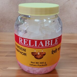 500 Grams of BIMSENI Camphor Camphor for Pooja Home/temple Usa Seller