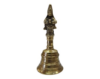 Brass Puja Bells / ghanti with hanuman ji on top usa seller fast shipping