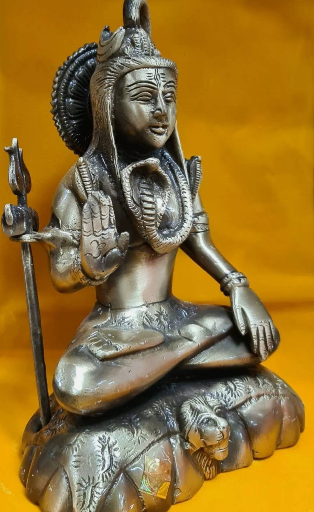 Brass Metal Shiva Beautifully Made 9.0 Inches 2.5 Kg USA Etsy UK