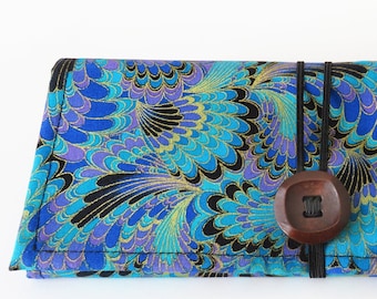 Circular Knitting Needle Case - Peacock – 9 Pockets Storage Case for Circular Needles