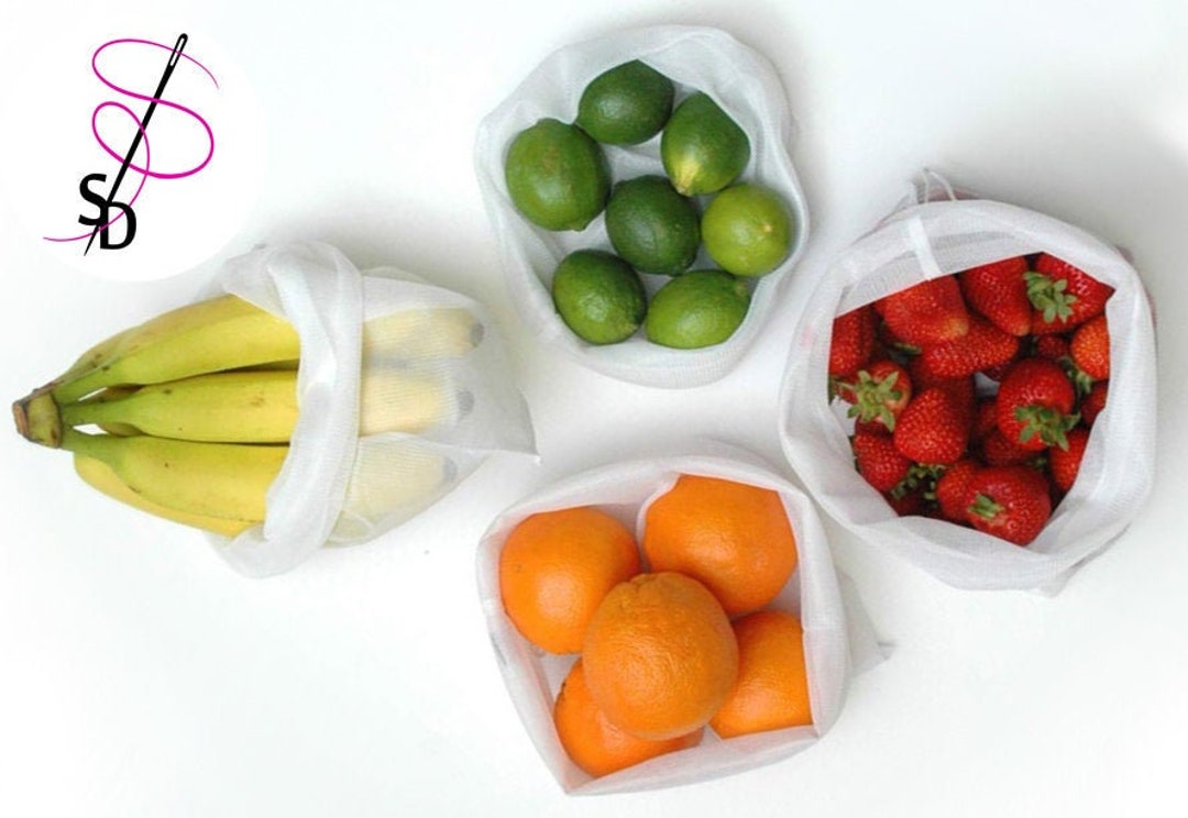Reusable Produce Bags Zero Waste - Reusable Grocery Bags - Reusable ...
