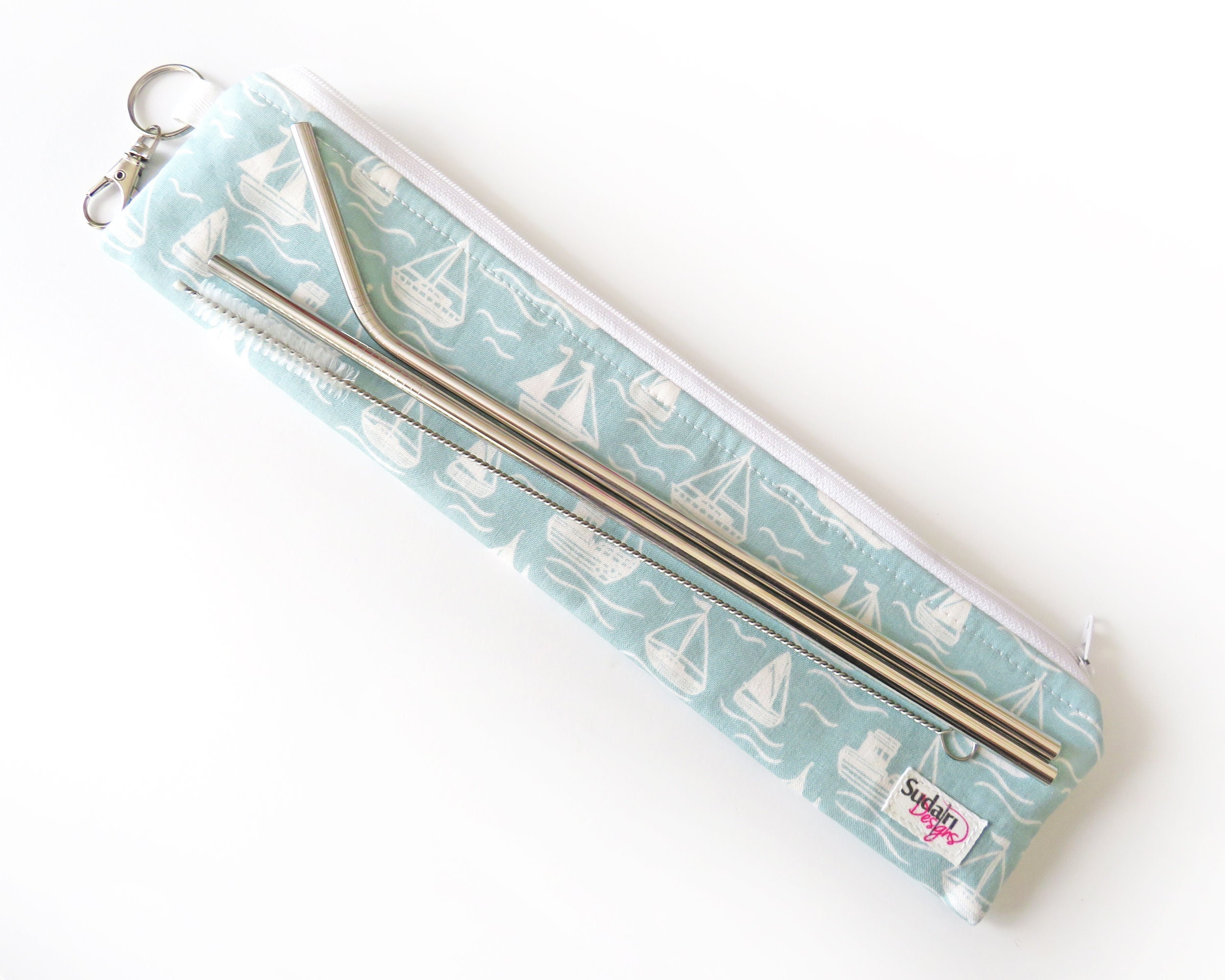 Reusable Straws in Drawstring Pouch — Design Like Whoa