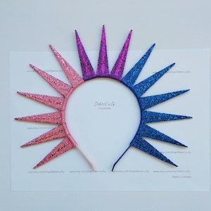 Bisexual flag glitter crown