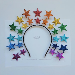 Rainbow stars holiday crown