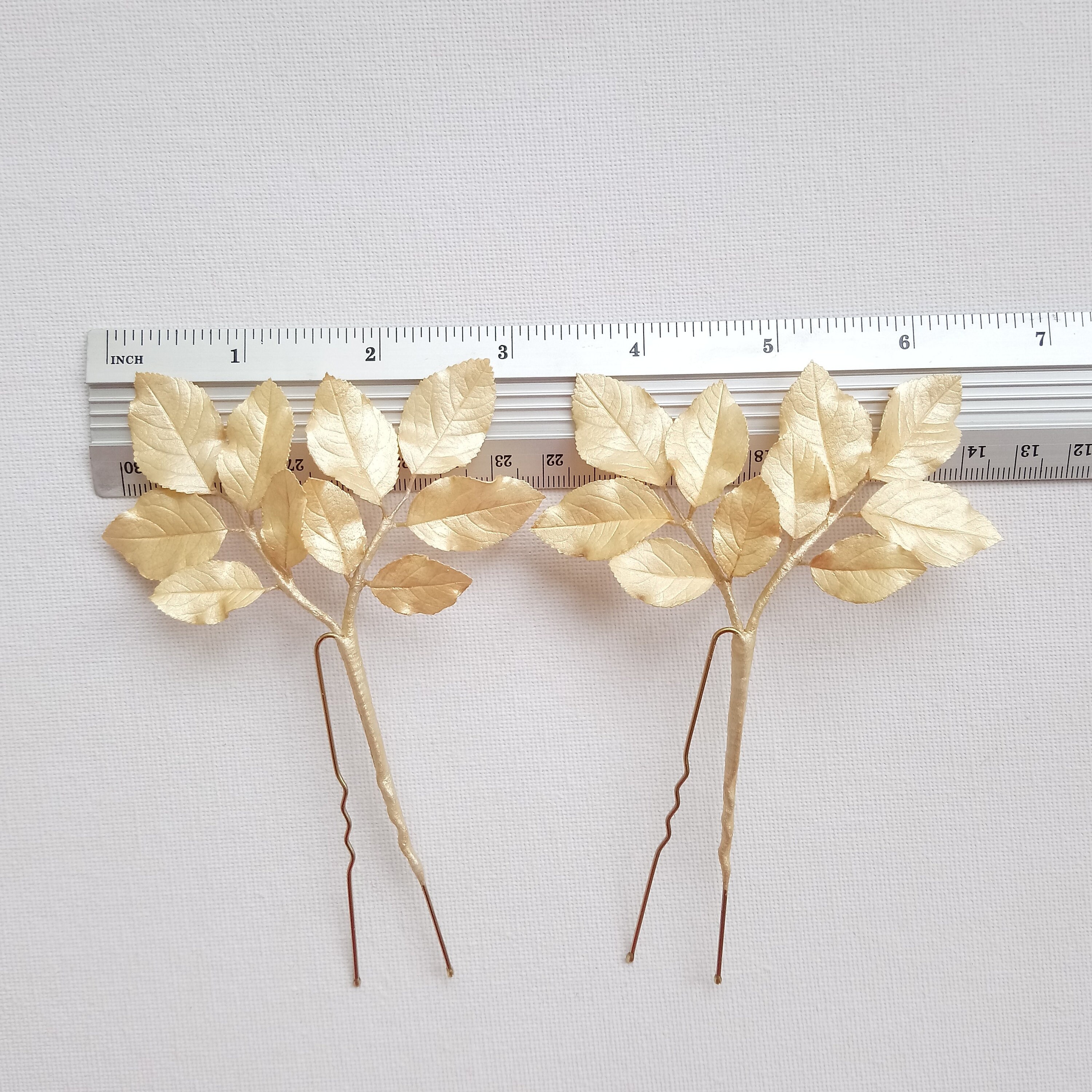 Gold leaf hair pins metallic leaves bridal hair pins Gold Etsy