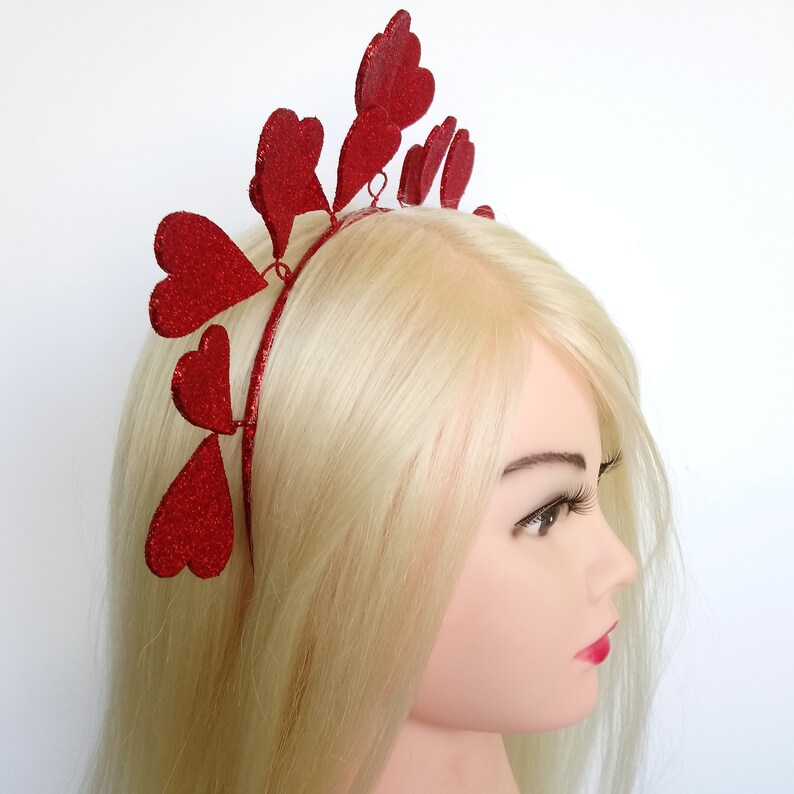 Heart Crown Headband Valentine's Day Headdress Queen of Etsy