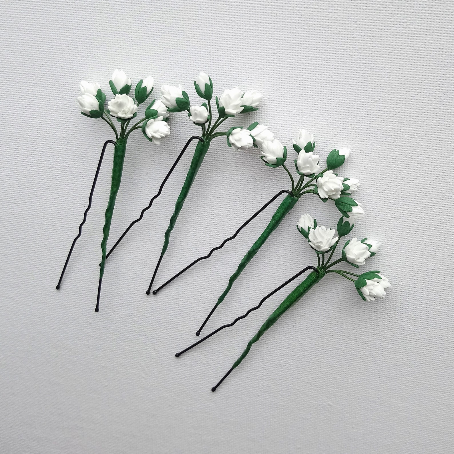 Gypsophila Hair Pins White Gypsophila Bridal Flower Hair Pins Etsy