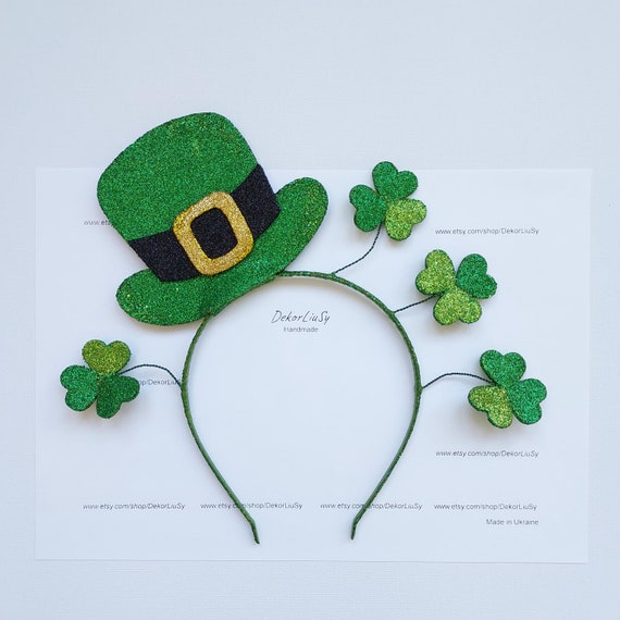 Green Leprechaun Hat Headband Amazon.com: Donetuer St. Patrick main image 2