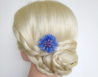 Kornblumen Braut Haarnadeln Blaue Blume Haarschmuck