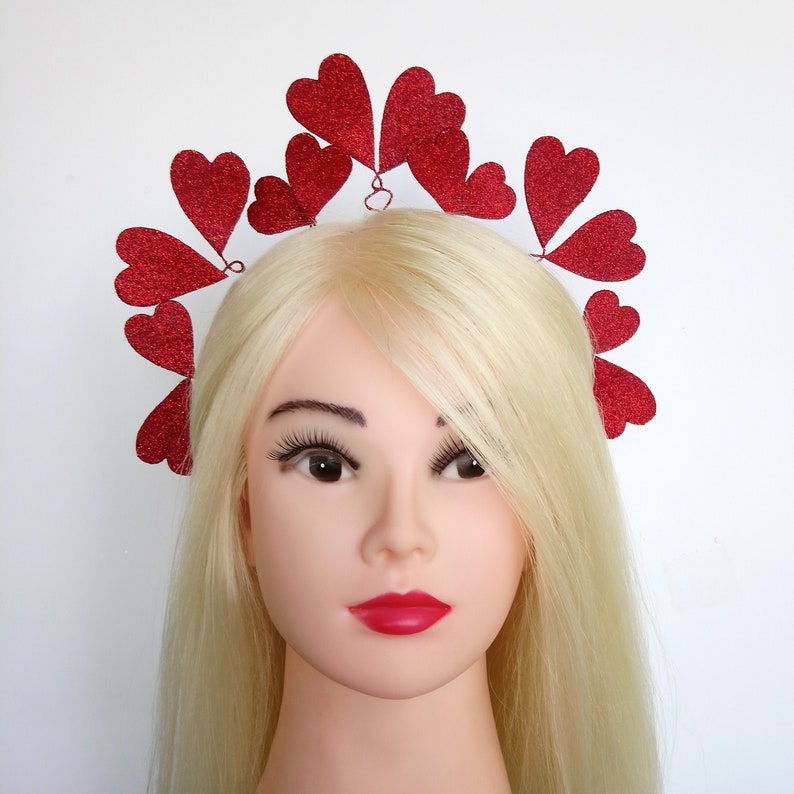 Heart Crown Headband Valentine's Day Headdress Queen of Etsy