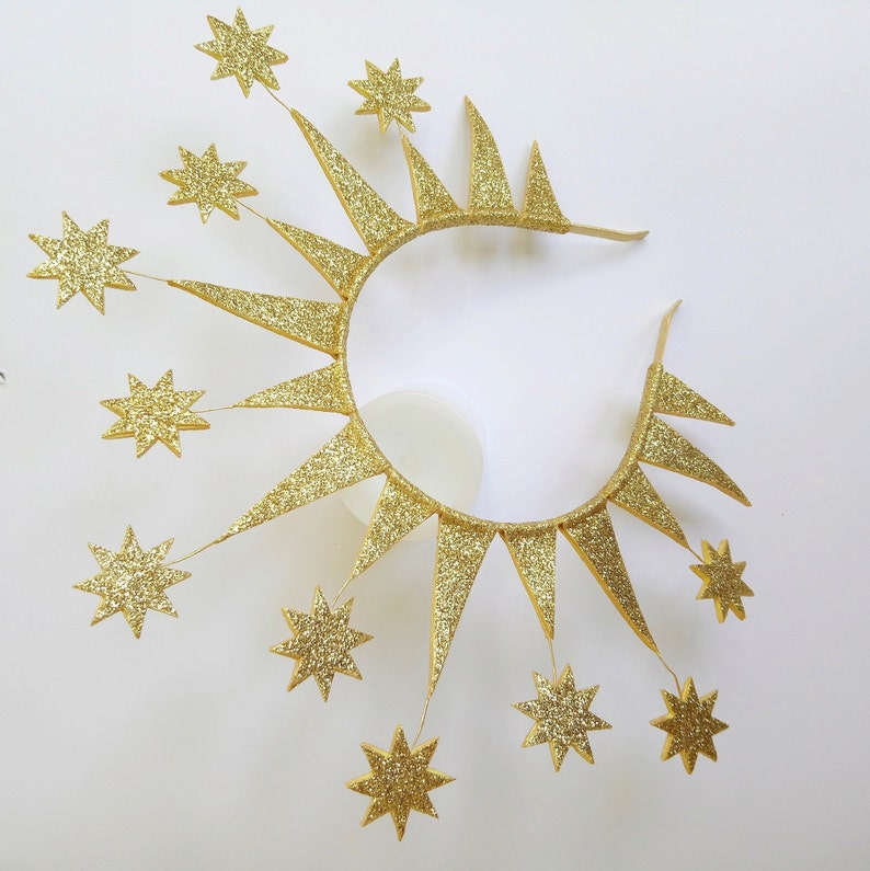 Christmas Gold stars headband Celestial headpiece Festival  Etsy