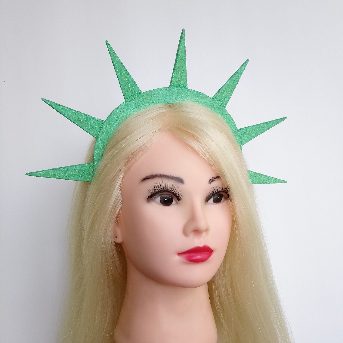 Statue Liberty Crown 4th July Headband Lady Liberty Glitter Etsy