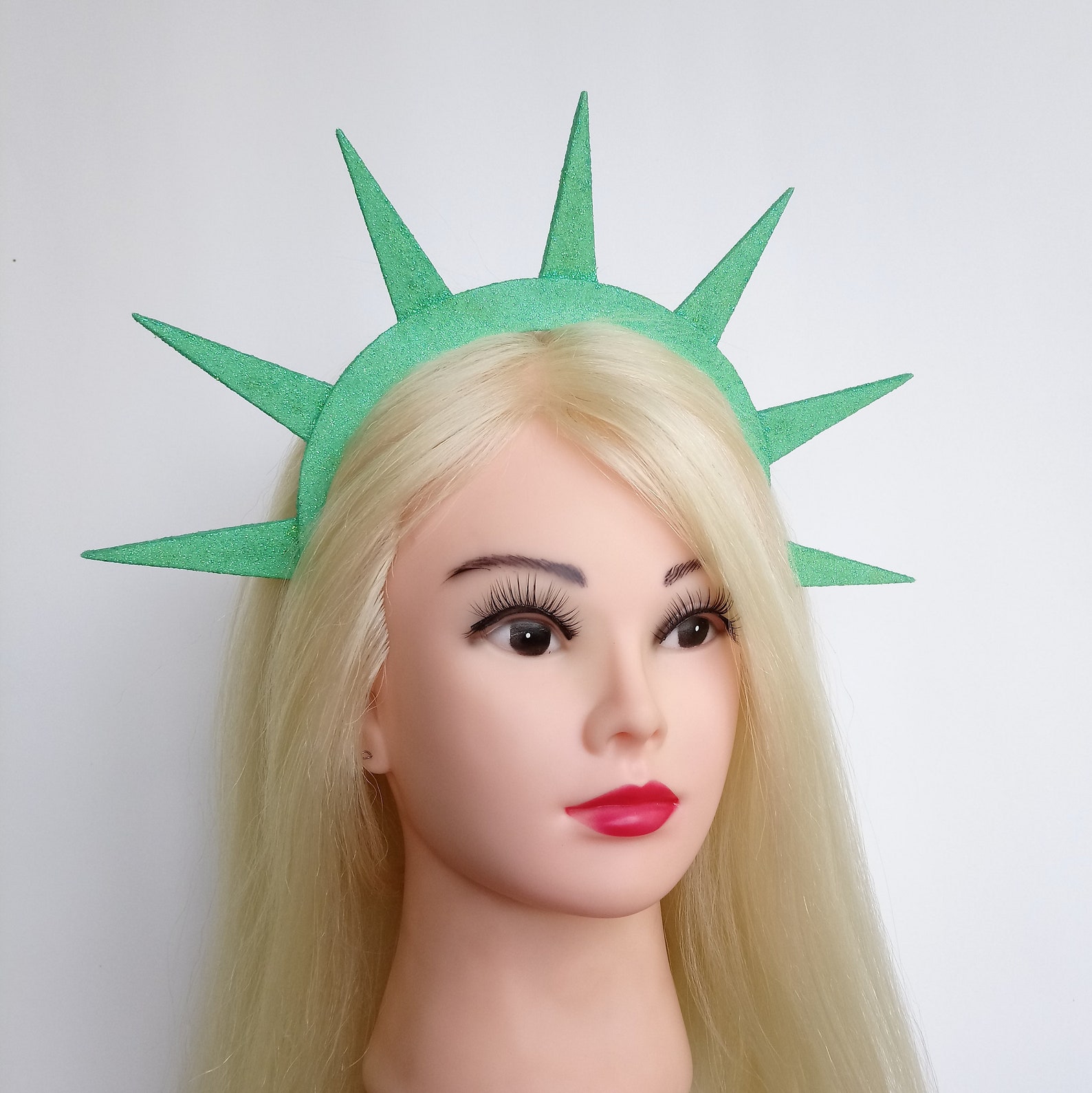 Statue Liberty Crown 4th July Headband Lady Liberty Glitter Etsy