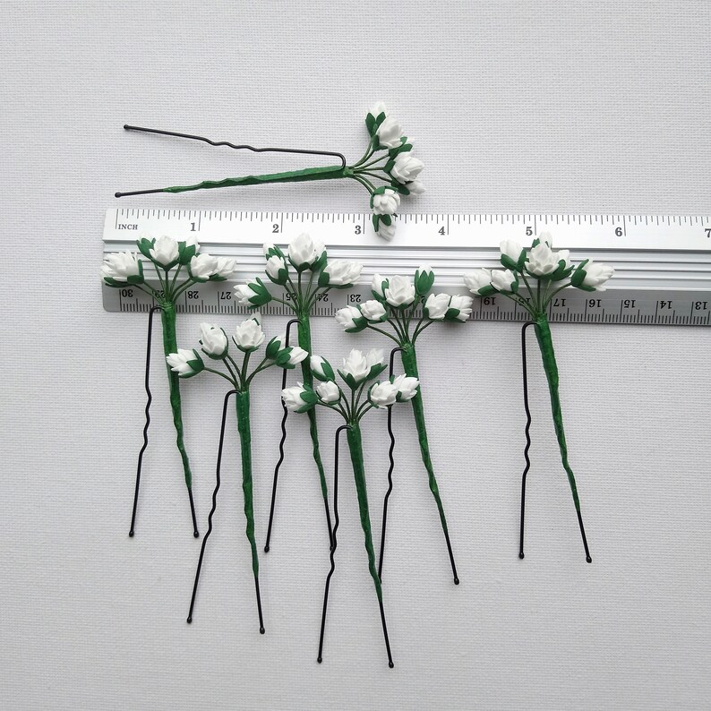 Gypsophila Hair Pins White Gypsophila Bridal Flower Hair Pins Etsy
