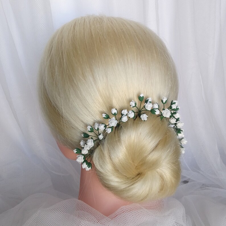 Gypsophila Hair Pins White Gypsophila Bridal Flower Hair Pins Etsy
