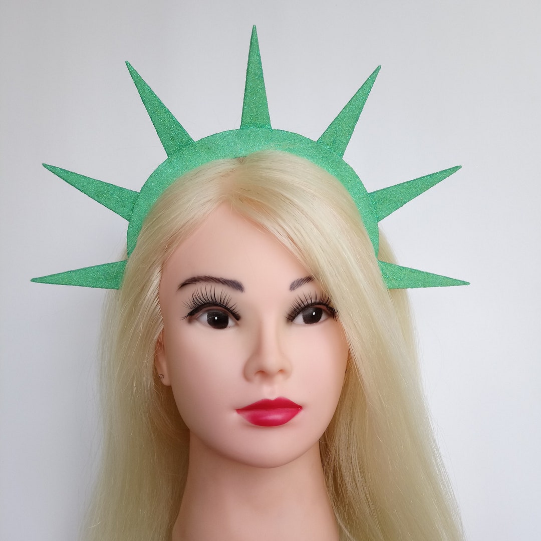Statue Liberty Crown 4th July Headband Lady Liberty Glitter Etsy
