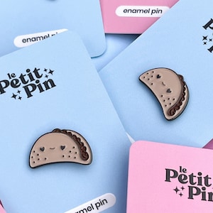 Taco | Enamel Pin |  Kawaii Pins | Burrito and Taco Lapel Pins | Cute Enamel Pins | Mexican Food Brooch | Cute Gifts