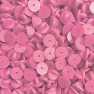 Pink Rubber Clutch for Enamel Pin - Individual Clutch - Multiple other colours, shapes and quantities also available