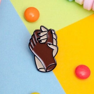 Anti Racism Pin | Solidarity Enamel Lapel Pin |  Black Lives Matter | Enamel Pins | Gift | Support Pin Badge | Protest Pin | Black Power