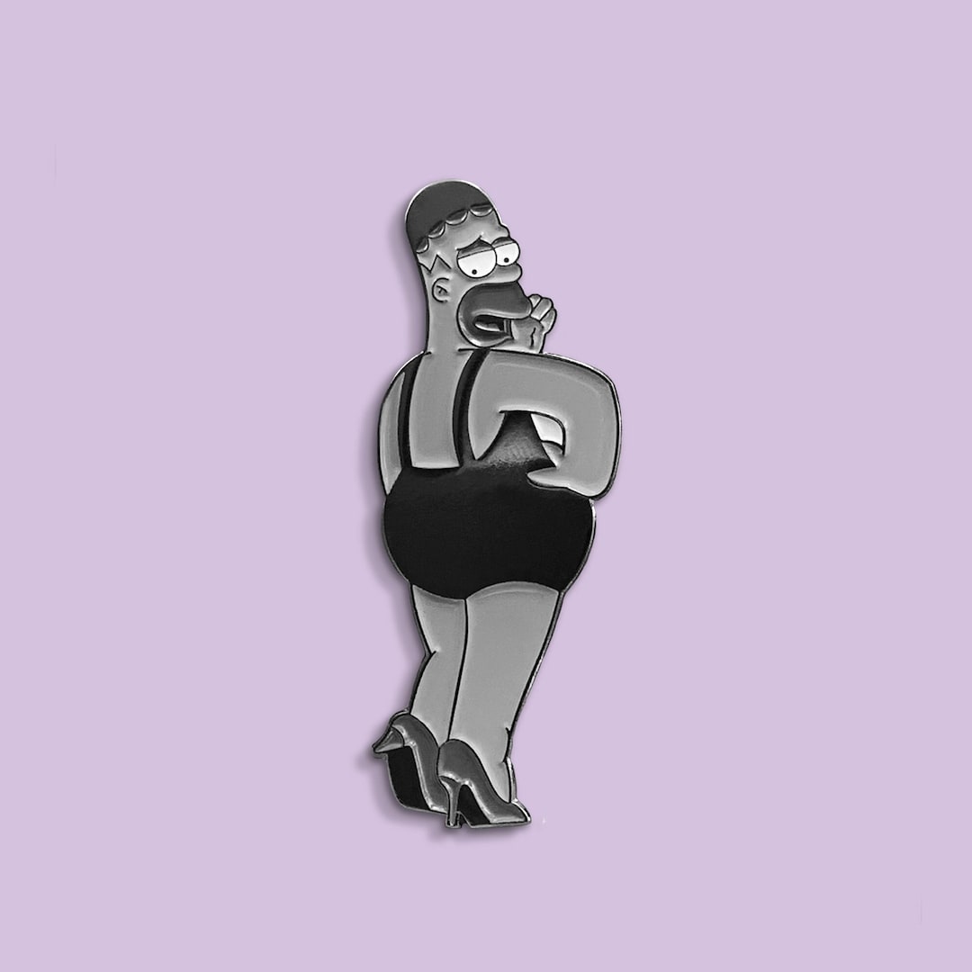 Sexy Homer Homer Simpson Large Soft Enamel Lapel Pin the Simpsons Sassy Homer Funny Pin Simpsons