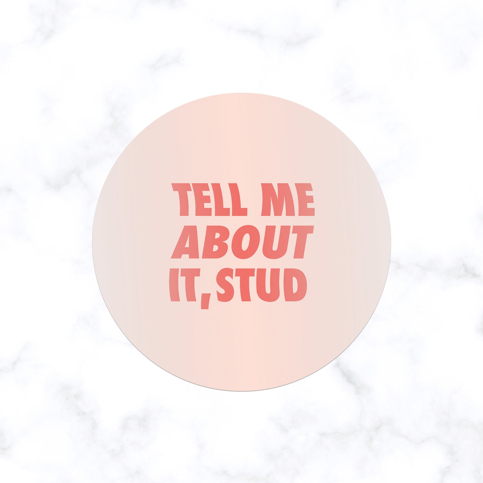 Tell me about it Stud Vinyl Sticker Grease Sticker | Etsy