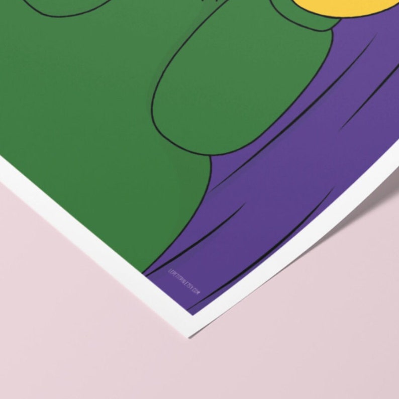 The Simpsons A4 Print Ned Flanders Purple Drapes Simpsons Poster 