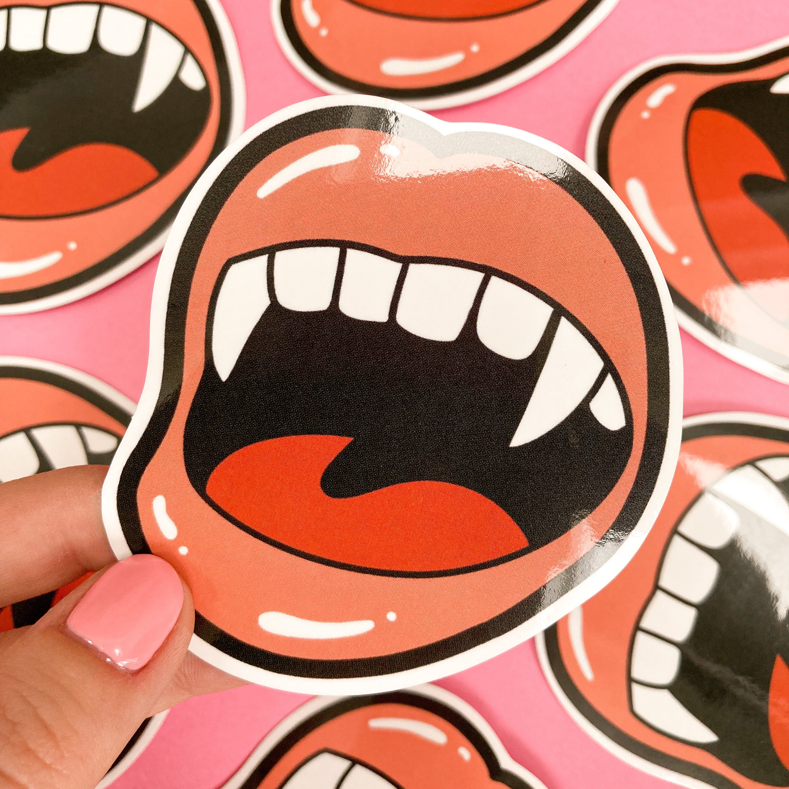 Vampire Fangs | Vinyl Waterproof Sticker | Halloween Stickers | Car ...