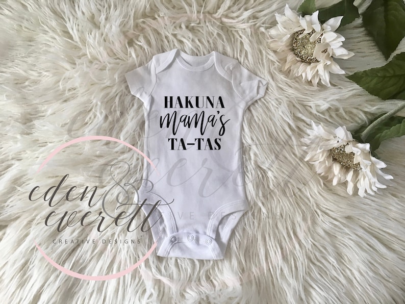 Hakuna Mama/'s Ta-Tas l Breastfeeding Bodysuit l Funny Baby Clothing l Newborn Present l