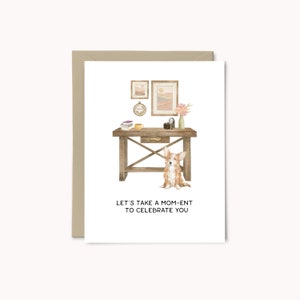 um momento para você - cartão do dia das mães, cartão do dia das mães | Pacote de cartões comemorativos dobrados ilustrados em aquarela, cartão para mãe de cachorro